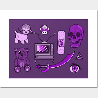 Purple Posters and Art